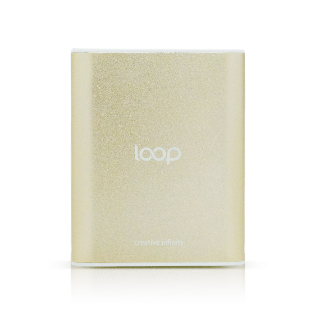 loop 12000series 鋁合金 雙輸出行動電源 PB-120-金色