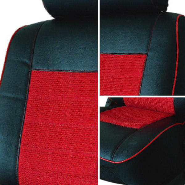【葵花】量身訂做-汽車椅套-日式合成皮-賽車條紋-B款-雙前座
