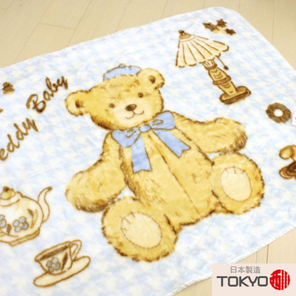 TOKYO東京西川貴族小熊童用發熱毛毯(100X140)藍
