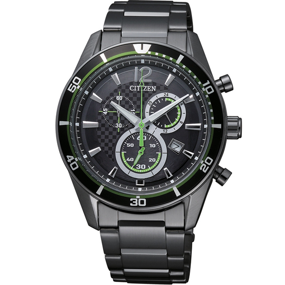 CITIZEN 競速快感光動能都會紳士腕錶(AT2115-52E)-黑/40mm