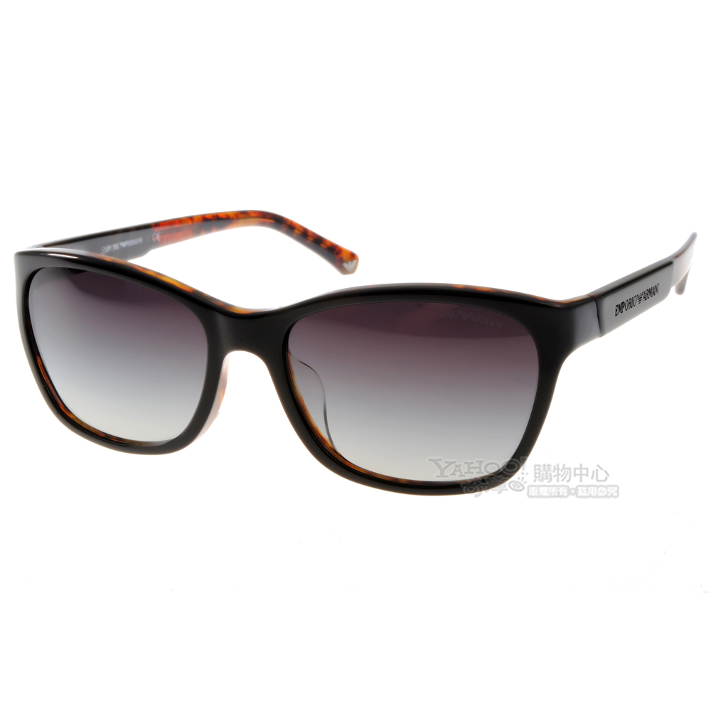 EMPORIO ARMANI太陽眼鏡 時尚潮流LOGO款/琥珀黑#EA4004F 5049