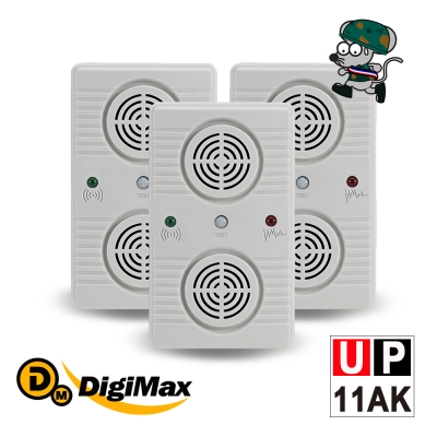 Digimax UP-11AK 超級驅鼠班長 威豹II超音波驅鼠蟲器三入組