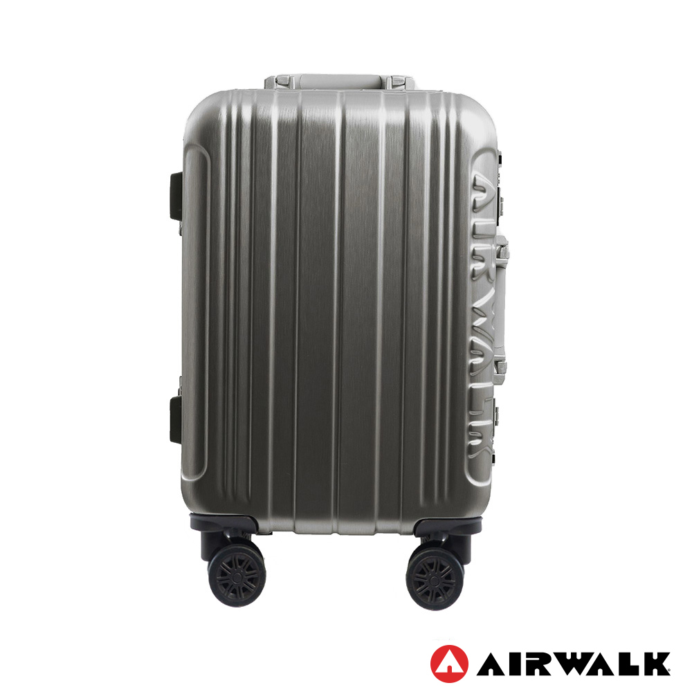 AIRWALK LUGGAGE - 金屬森林 鋁框行李箱 20吋ABS+PC鋁框箱-碳鑽灰