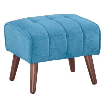 AS-布質黛比淺藍細線椅凳-50x46x42cm