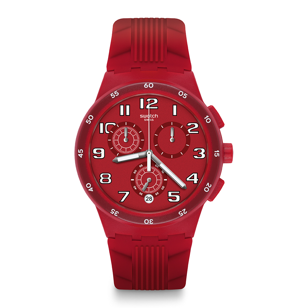 Swatch 就是SWATCH RED STEP 紅色步伐手錶