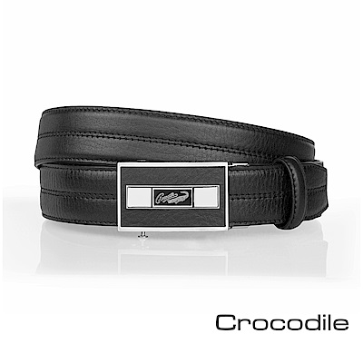 Crocodile 寬版紳士自動穿扣皮帶 0101-30111
