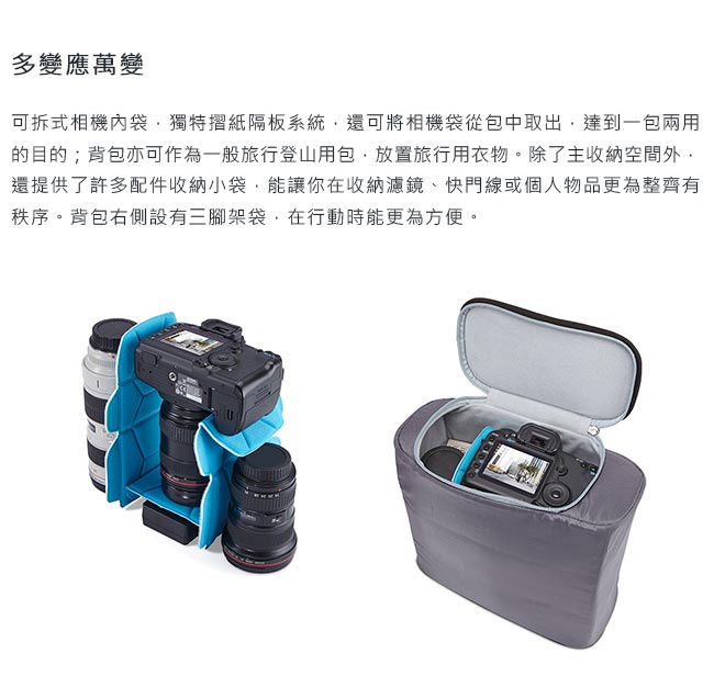 Thule Covert DSLR 上掀式背包-礦藍