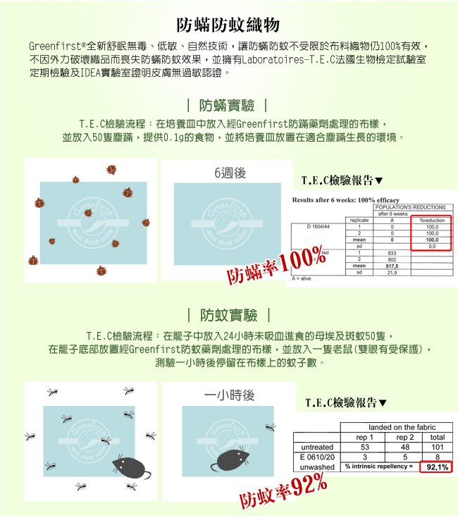 LooCa 天然防蹣防蚊竹炭保潔墊 平面式 加大6尺