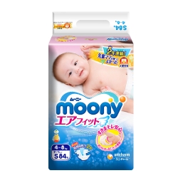 滿意寶寶Moony紙尿褲(S)(84片x3包/箱)