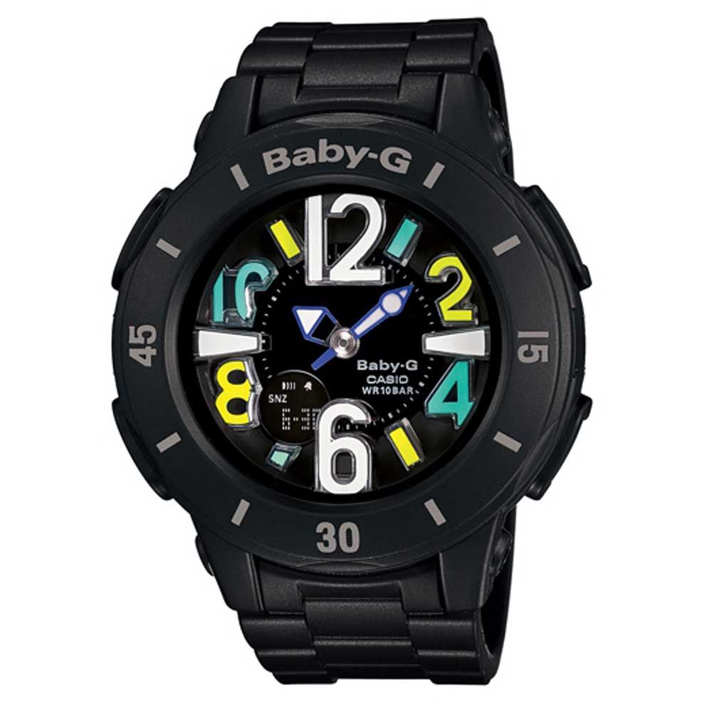 BABY-G 霓虹照明潛水型日出日落色澤概念錶(BGA-171-1B)-黑/42.2mm