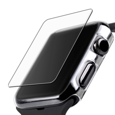 Apple Watch series 1,2,3 專用清透水感保護套+鋼化玻璃膜