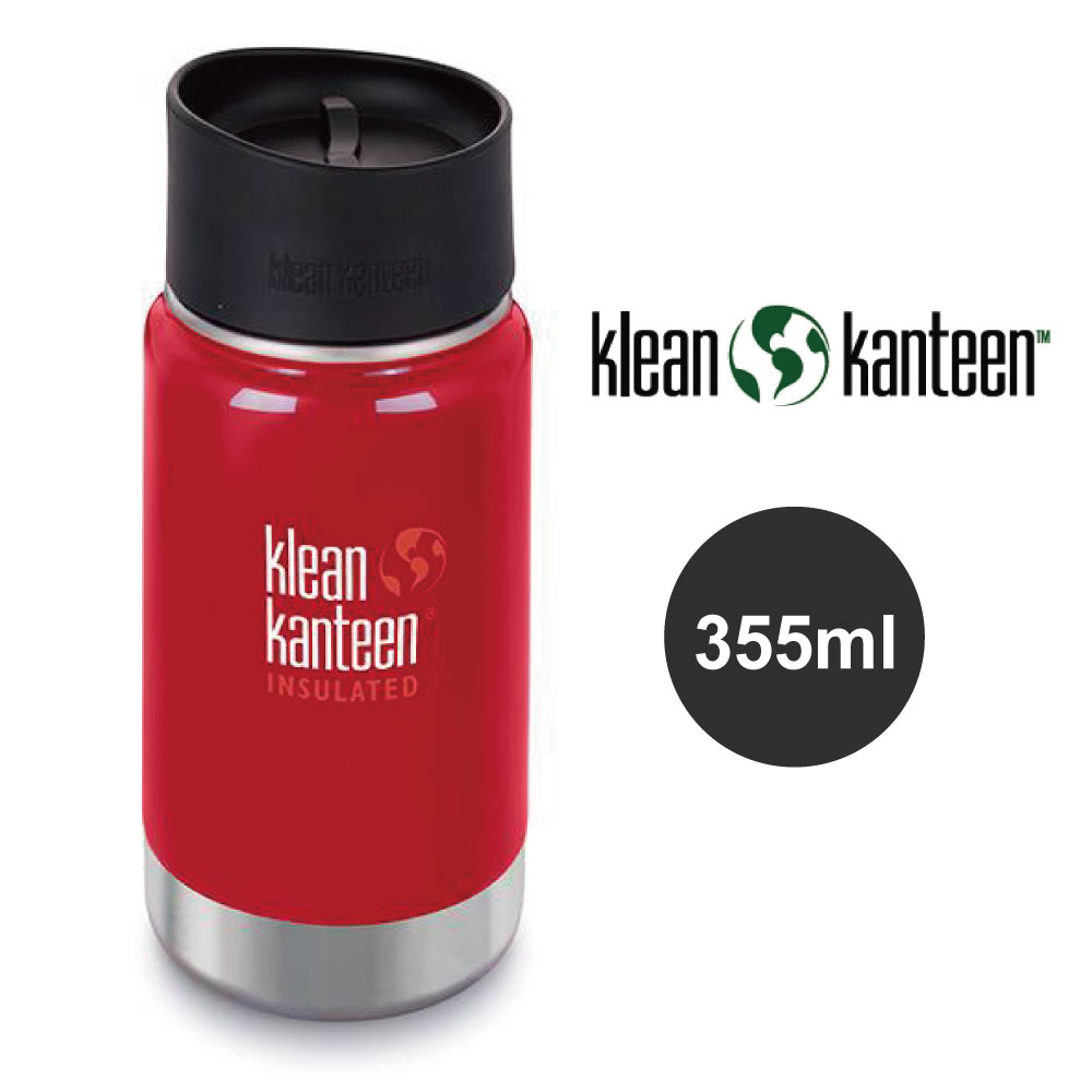 【美國Klean Kanteen】寬口不鏽鋼保溫瓶-355ml-寶石紅