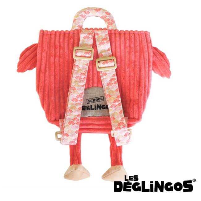 Les Deglingos 立體玩偶背包(兒童背包)-紅鶴 (FLAMINGOS)