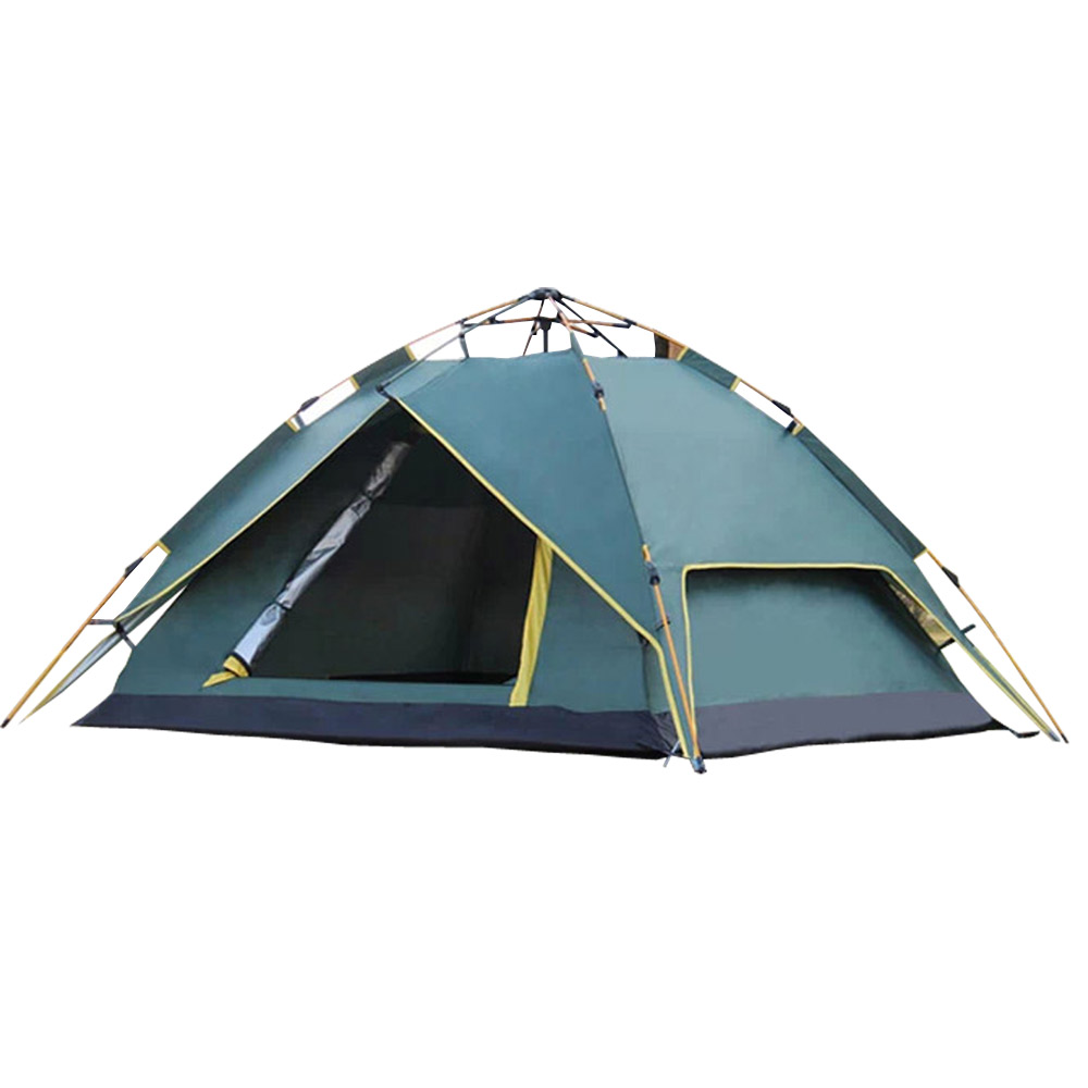 PUSH!戶外休閒登山用品全球最先進氣動液壓式鋁合金桿式3用4人四季專業型帳篷