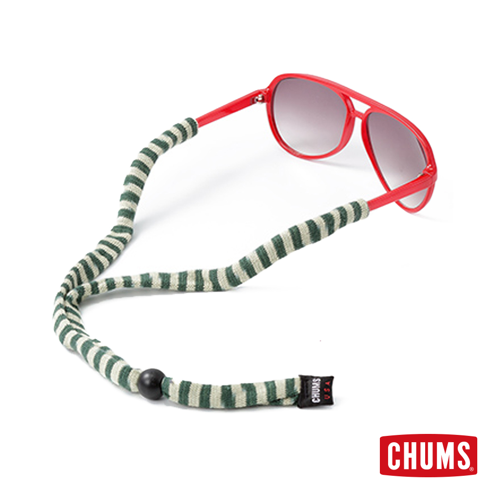 CHUMS 美國製 Cotton棉質 眼鏡帶 SD 藍綠條紋
