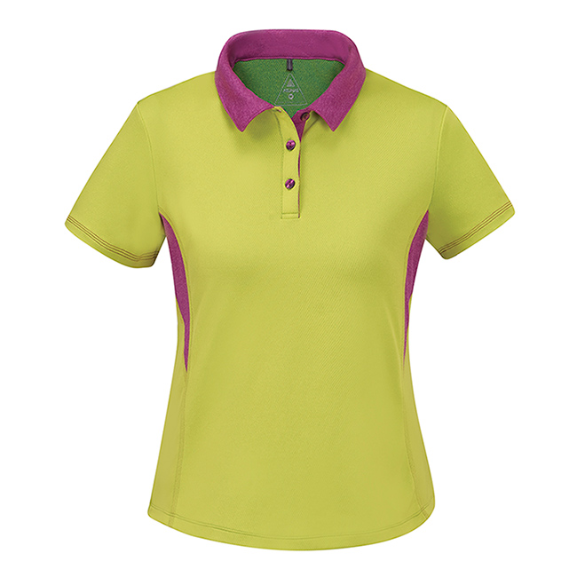 【ATUNAS 歐都納】女款透氣防曬吸濕排汗短袖POLO衫A1-P1824W黃綠