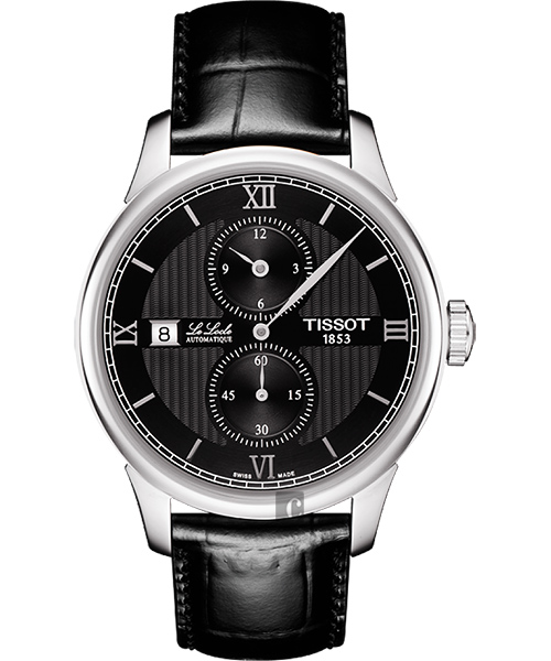 TISSOT 天梭 LE LOCLE 力洛克雅仕機械腕錶-黑/40mm
