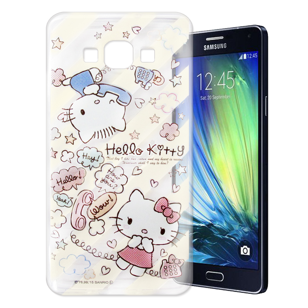 Hello Kitty SAMSUNG Galaxy A7 透明軟式殼 熱線款