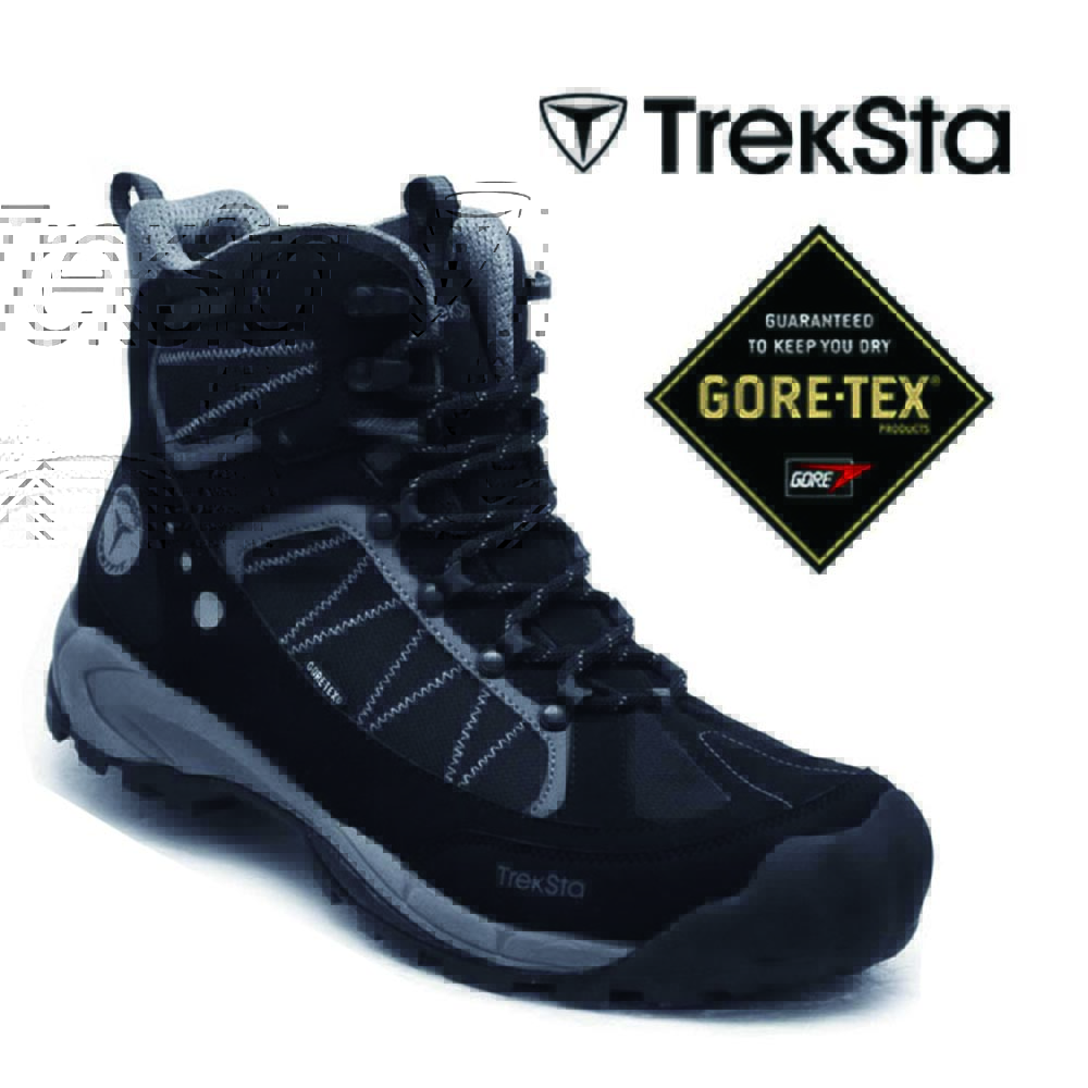 《Treksta》男 GORE-TEX 中筒登山健行鞋『黑』KR15DM