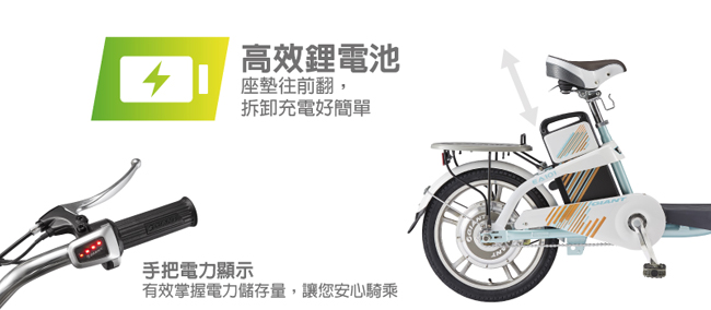 GIANT EA101 鋰電池電動輔助自行車