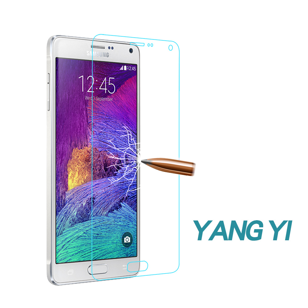 YANG YI 揚邑 Samsung Note 4 防爆防刮防眩弧邊 9H鋼化玻璃保護膜
