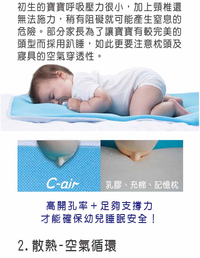 COTEX C-air聰明寶貝嬰兒床墊