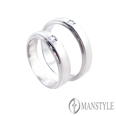 MANSTYLE 一定鑽 0.05ct 南非天然鑽石對戒