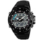 Watch-123 時刻美1016雙機芯多功能防震防水電子錶-黑色/48mm product thumbnail 1