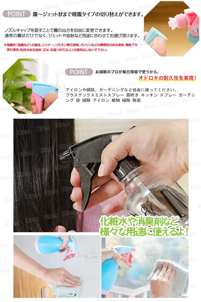 kiret 韓版 可愛 400ML 多用途 噴水 噴瓶噴霧瓶-超值2入