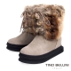 Tino Bellini 愛斯基摩混色兔毛厚底綁帶雪靴_淺駝 product thumbnail 1