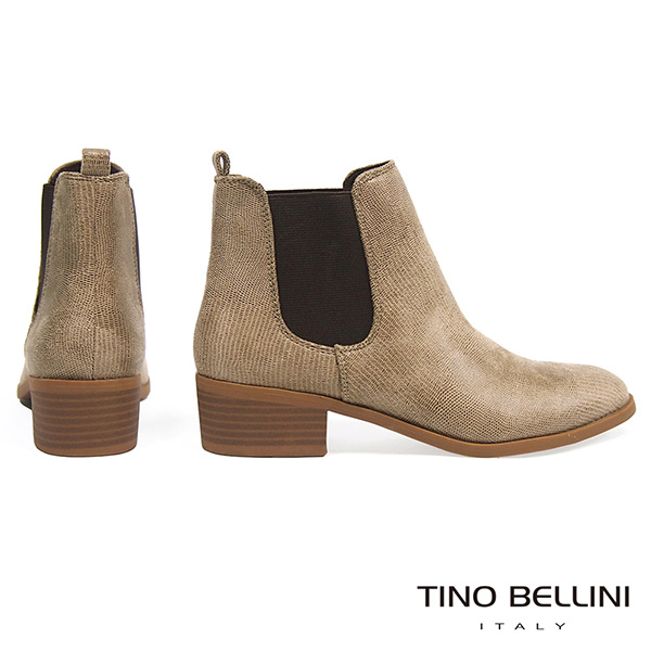 Tino Bellini 英式經典時髦切爾西靴_駝