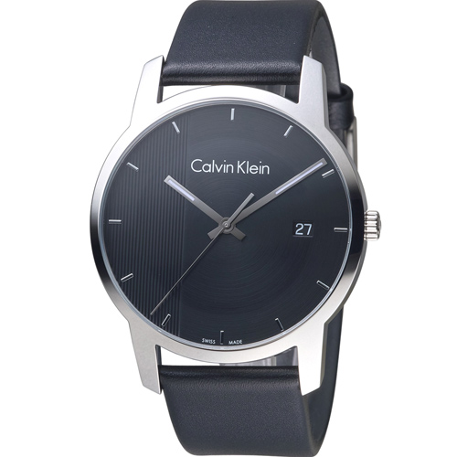 Calvin Klein City Gity 都會系列時尚腕錶-黑/43mm