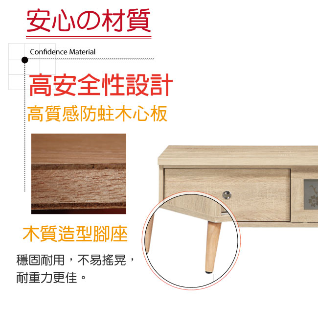 品家居 伯萊4尺單門單抽長櫃/電視櫃(二色可選)-121x43x44cm免組