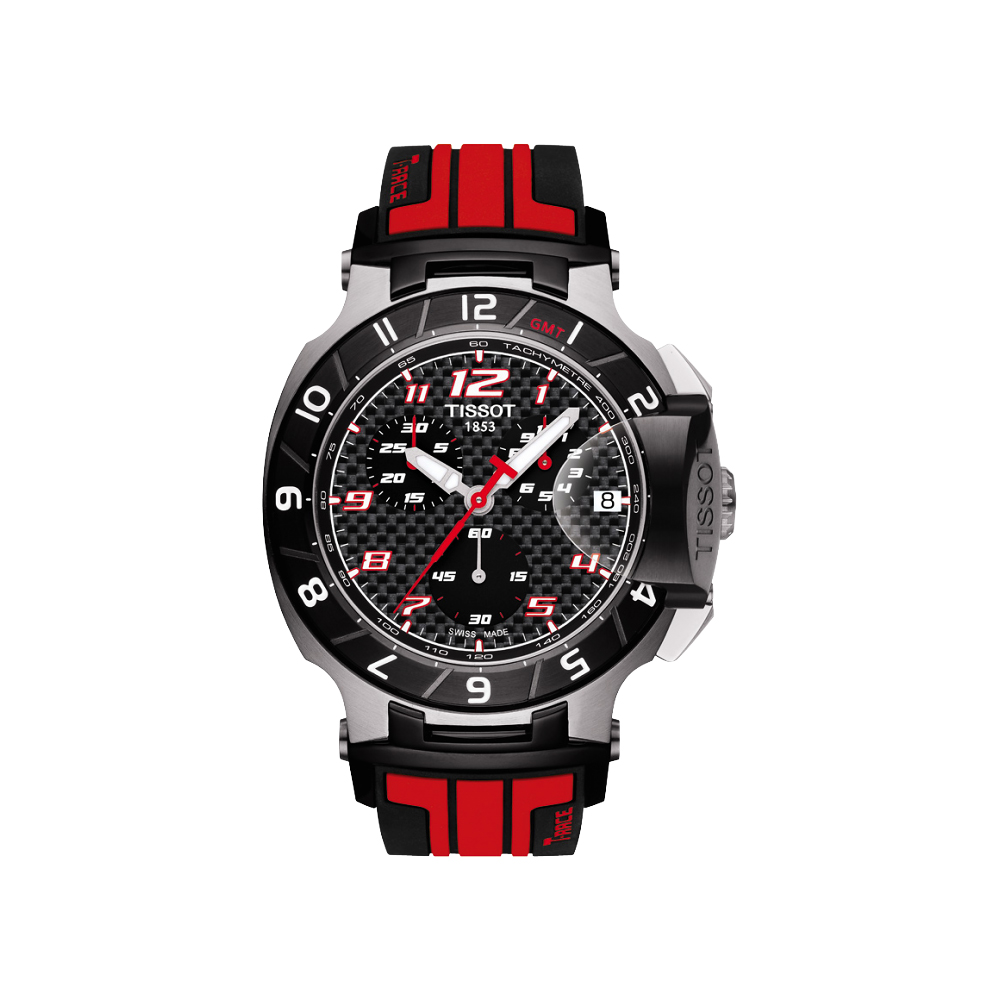 TISSOT 天梭 官方授權 T-Race 2014 MotoGP 專業限量賽車腕錶-黑x紅/45.3mm