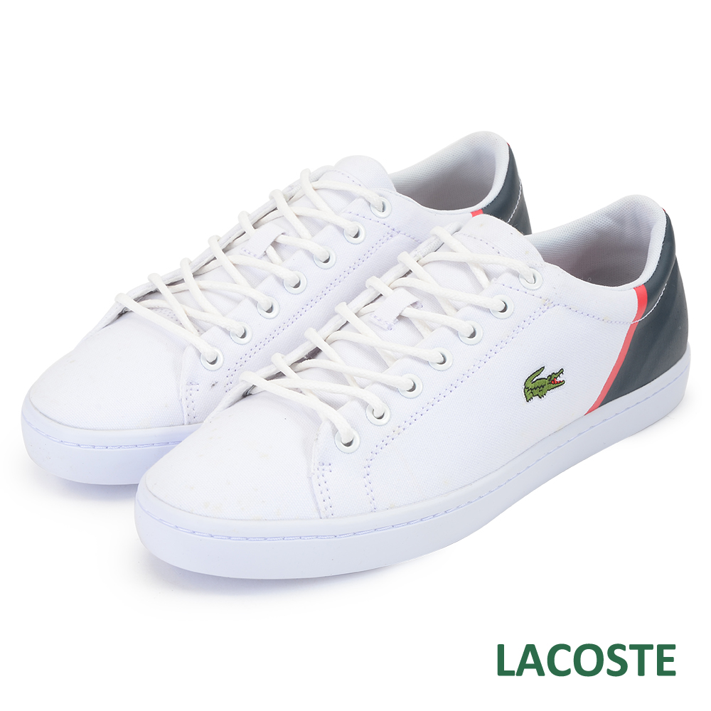 LACOSTE 男用休閒/運動鞋-白