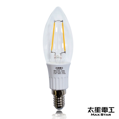 太星電工 星鑽光超亮LED蠟燭燈泡E14/2.5W/暖白光  ANC359L