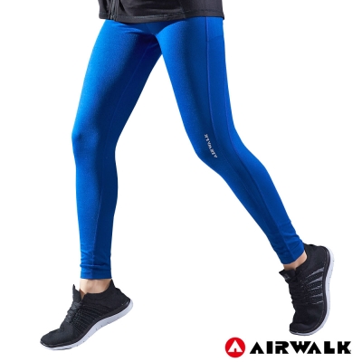 【AIRWALK】女款緊身長褲-中藍色