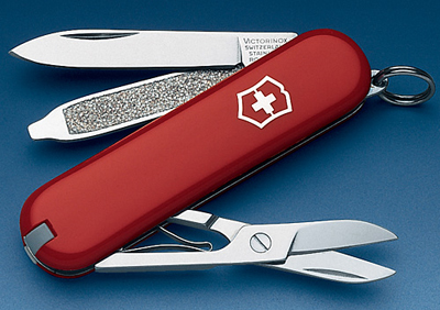 VICTORINOX 經典7用瑞士刀+不鏽鋼鑰匙圈