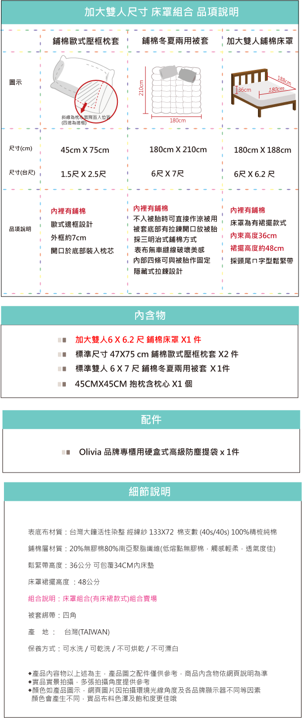 OLIVIA奧斯汀 深灰 加大雙人床罩兩用被套五件組 設計師系列