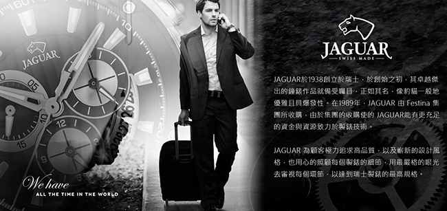 JAGUAR DAILY CLASS 經典機械錶-銀x咖啡/44mm