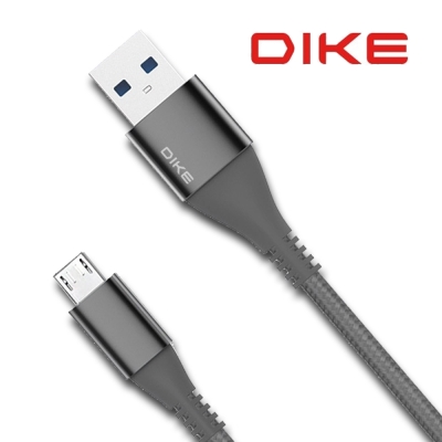 DIKE 強化SR快充MicroUSB編織線1.2M-深邃黑 DLM112BK