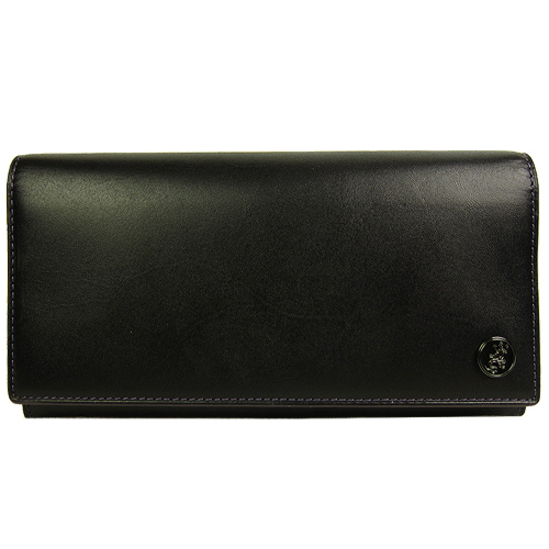 agnes b. 圓牌蜥蜴雙色長夾(紫)