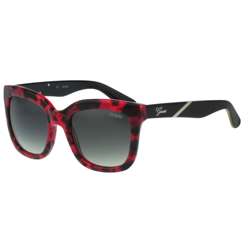 GUESS-時尚迷彩太陽眼鏡(紅色豹紋)