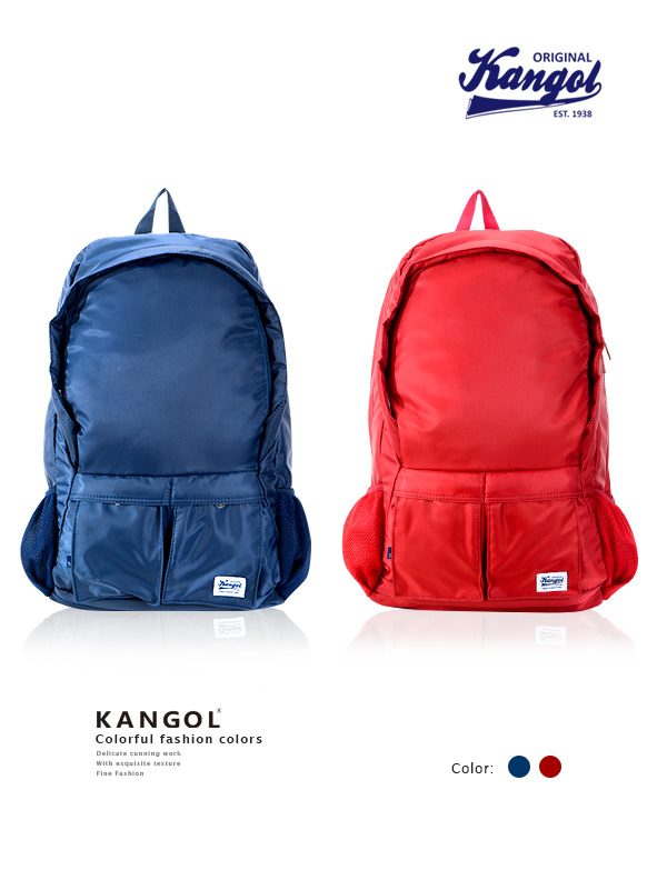 KANGOL 英式時尚輕時尚休閒13吋筆電後背包防潑水尼龍-紅