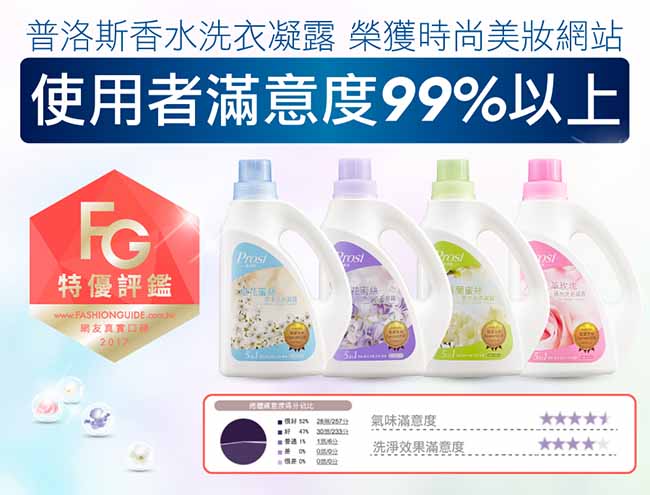 普洛斯Prosi 橙花蜜絲香水洗衣凝露2000ml*1瓶+1800mlx6包贈除菌劑