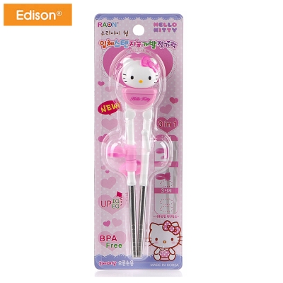 Hello Kitty 3D不鏽鋼學習筷子