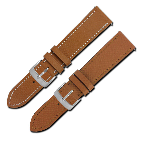 Watchband / HERMES 愛馬仕-法國進口柔軟替用真皮錶帶-棕色