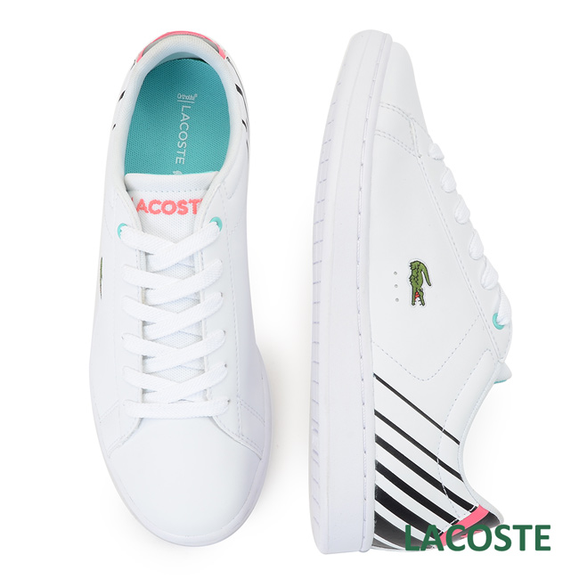 LACOSTE 女用休閒鞋-白/粉