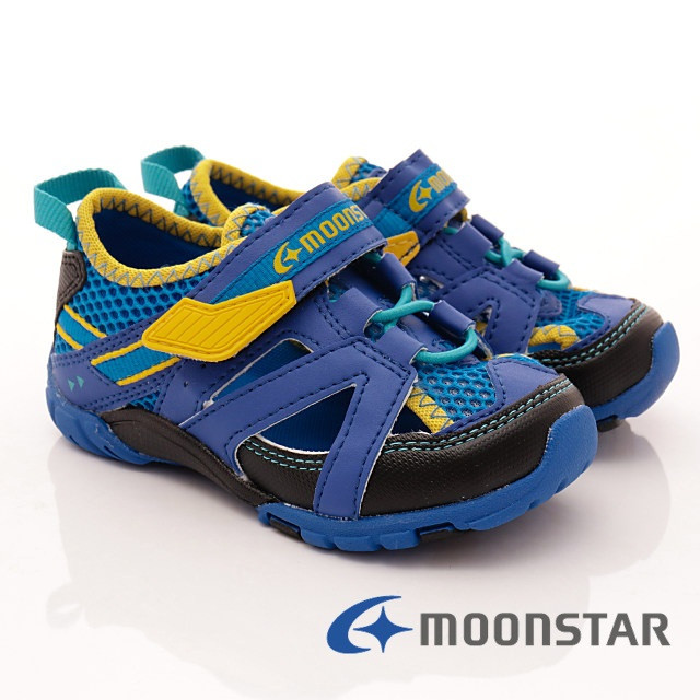 日本月星頂級童鞋 透氣後穩定款 CON315藍(中小童段)