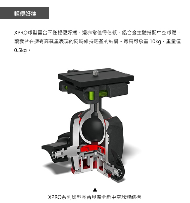 Manfrotto MHXPRO-BHQ6 XPRO-BHQ6 球型雲台